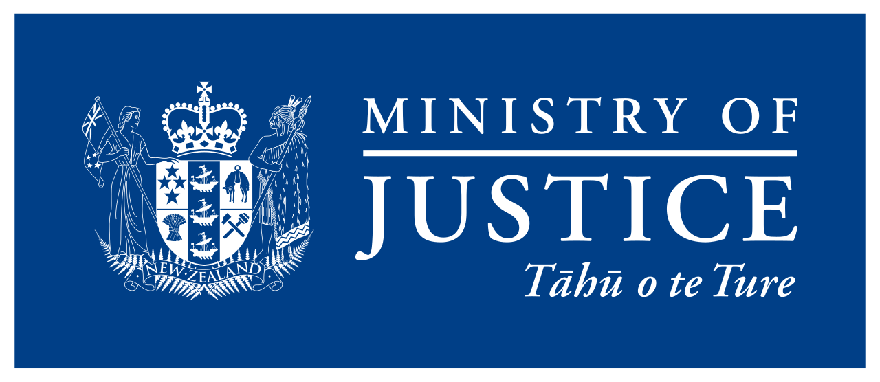 Ministry of Justice Te Tāhū o te Ture logo